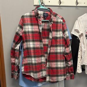 American Eagle Outfitters Red and Green Plaid Shirt❤️